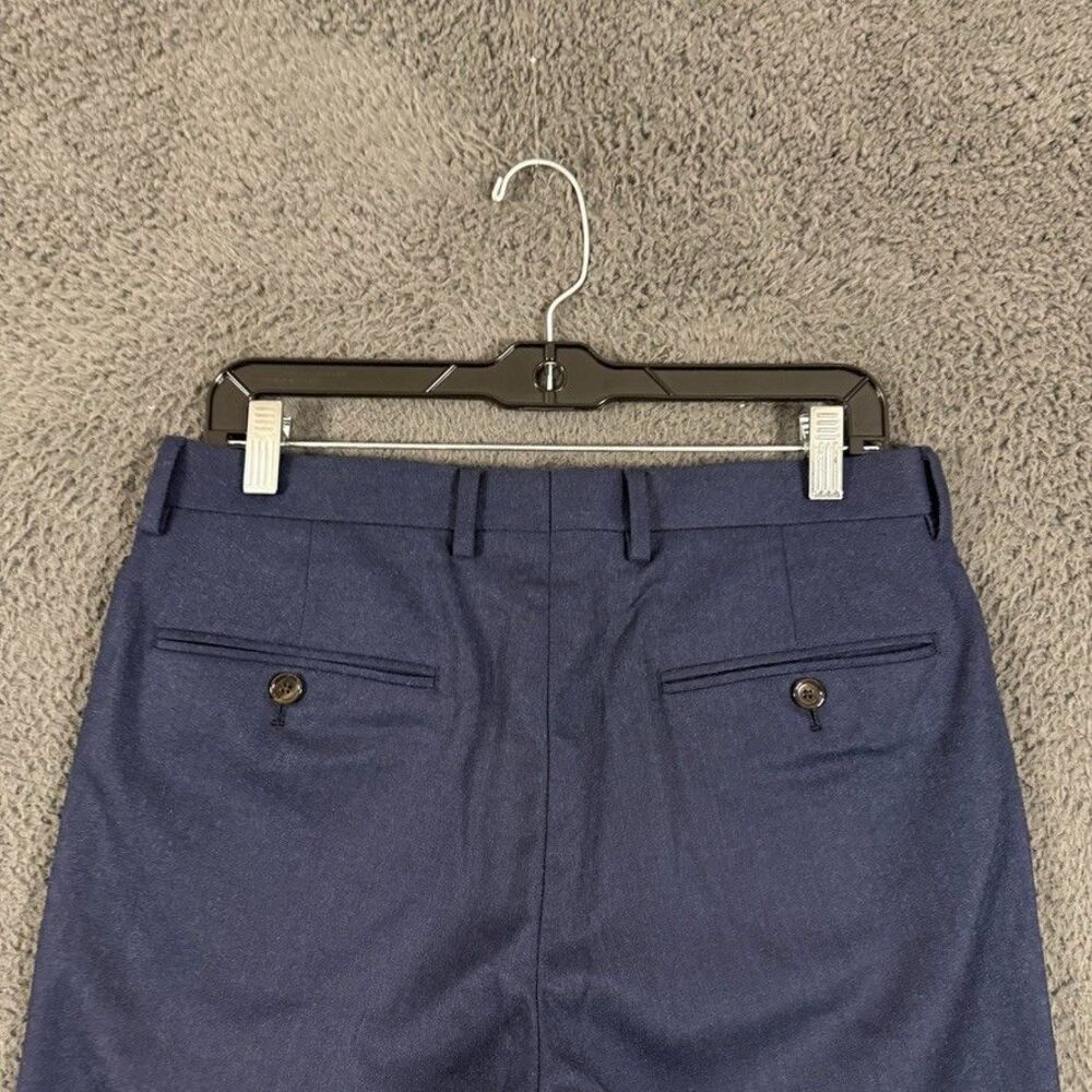 J Crew Dress Pants Mens 30x30 Blue Ludlow Slim Fit Vitale Barberis Canonico Wool - Picture 9 of 14